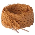Booyckiy 2 Paris Düz Fantezi Dantel Ayakkabı, Kadınlar için 3cm Geniş Şerit Ayakkabı Dantelleri, Kahverengi(2 Çift), 39inch(100cm)