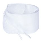 Booyckiy Kadınlar için Şerit Ayakkabı Dantelleri, Sneakers için 4cm Geniş Moda Şeffaf Tül Ayakkabı Bağcığı, Beyaz(2 Çift), 55inch(140cm)