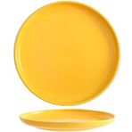 BOR İskandinav Yaratıcı Stil Biftek Yemeği Seramik Tabak Batı Sofra Ev Yemeği Tatlı Tabağı Kahvaltı Tabağı Salata Pizza Tabağı, Sarı, 15 cm, YUYANAIAI