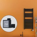 Bora Bora Elektrikli Havlupan 500X1200 Mat Siyah Ktx3 600 Watt