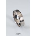 Bora Değerli Madenler 5mm Mat Kesme Gümüş Alyans , Nişan Yüzüğü , Klasik Alyans , 925 Ayar Gümüş Alyans