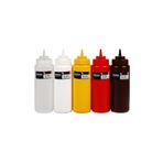 Bora Plastik BO2121 950 ml Şeffaf Geniş Kapaklı Ketçap Mayonez Şişesi