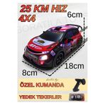 Boratila Toys 2.4Ghz 1:22 Ölçek Yedek Tekerli Uzaktan Kumandalı 4 Çeker Full Fonksiyon Işıklı 25 km Hızlı Drift RC Araba