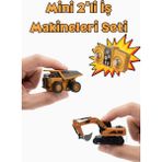 Boratila Toys 2.4ghz Full Fonksiyon Şarjlı Uzaktan Kumandalı Metal Alaşımlı Kepçe Kamyon 2'li Set - Turuncu