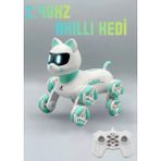 Boratila Toys 2.4ghz Şarjlı Uzaktan Kumandalı 360° Dönen Merdiven Çıkan Akıllı Robot Kedi - Köpek - Yeşil