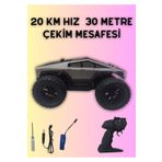 Boratila Toys 20km Hız 2.4ghz Uzaktan Kumandalı Işıklı Şarjlı Tesla Cybertruck Görünümlü Pikap Araba