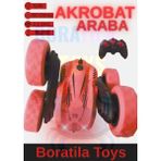Boratila Toys Uzaktan Kumandalı Işıklı Şarjlı 2.4 Ghz Müzikli Demolu Kırılmaz Akrobat Araba - Kırmızı