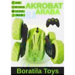 Boratila Toys Uzaktan Kumandalı Işıklı Şarjlı 2.4 Ghz Müzikli Demolu Kırılmaz Akrobat Araba - Yeşil