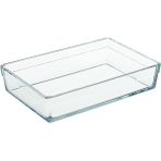 Borcam Premium Dikdörtgen Tepsi, 20 Cm X 29 Cm, Şeffaf, 2.5 Litre