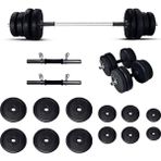 Borçin Borçinspor 85KG Halter-Dambıl Seti Ağırlık Seti Vücut Geliştirme Seti - Siyah