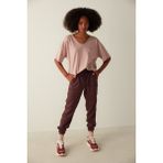 Borco Cepli Tencel Jogger Pantolon - XS - Bordo