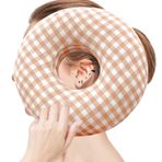 BORDEAG Delikli piercing, çörek yastığı, yan yatanlar için kulak deliği yastığı, çörek kulak yastığı, yuvarlak kulak yastığı, kulak piercingi, kulak ağrılarına karşı kulak için delikli baş yastığı
