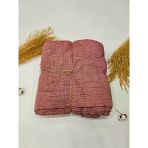 Bordo 4 Katlı Çift Taraflı Çift Kişilik Müslin Battaniye %100 Pamuk 230X240 Cm