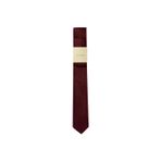 Bordo Armürlü Kravat Mendil Set