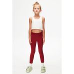 Bordo Basic Kız Çocuk Kışlık Tayt - 13 Yaş