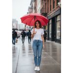 Bordo Baston Şemsiye Ahşap Sap Lüx Şemsiye