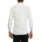 Bordo Bieli Beyaz Micro Kumaş Kol Düğmeli Slim Fit Erkek Gömlek - 216-3