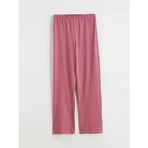 Bordo Bisiklet Yaka Yıldız Desenli Kadın Pijama Takım