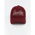 Bordo Cambridge Nakışlı Erkek Kep Şapka