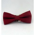 Bordo Çocuk Boy Düz Renk Saten Papyon Cp 04