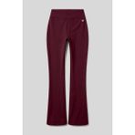 Bordo Esnek Yüksek Bel Spor Performans Kadın Ispanyol Paça Kadın Tayt - 94686 - XL