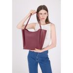 Bordo Fermuarlı Omuz Çantası 9208
