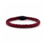 BORDO HALAT SİYAH METAL MANYETİK KLİPS ERKEK BİLEKLİK BT385