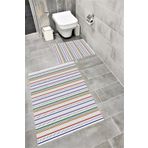 Bordo Halı Su Emici Yumuşak Kaymaz Taban Sünger Dolgulu Pamuksu Doku Yıkanabilir Dekoratif Banyo Paspası 1325