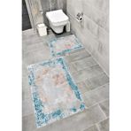 Bordo Halı Su Emici Yumuşak Kaymaz Taban Sünger Dolgulu Yıkanabilir Dekoratif Banyo Paspası-1046