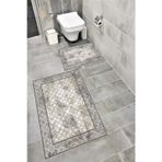 Bordo Halı Su Emici Yumuşak Kaymaz Taban Sünger Dolgulu Yıkanabilir Dekoratif Banyo Paspası 1064