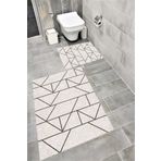 Bordo Halı Su Emici Yumuşak Kaymaz Taban Sünger Dolgulu Yıkanabilir Dekoratif Banyo Paspası-1159