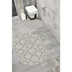 Bordo Halı Su Emici Yumuşak Kaymaz Taban Sünger Dolgulu Yıkanabilir Dekoratif Banyo Paspası Takımı 1160Oval