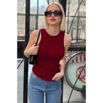 Bordo Kalın Askılı Regular Kesim Basic Atlet MG2059 - XL