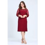 Bordo Kl6262 Abiye Elbise