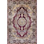 Bordo Klasik Pamuk Makinada Yıkanabilir Kaymaz Taban Dijital Makine Baskı Salon Halı-I-Artemis_Silk-5156B-300x400