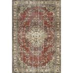 Bordo Klasik Pamuk Makinada Yıkanabilir Kaymaz Taban Dijital Makine Baskı Salon Halı-I-Srk_Vintage-137-300x400