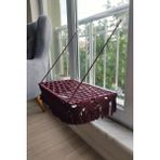 Bordo Makrome Vantuzlu Kedi Hamak ve Yatak, Rahat ve Şık Tasarım ile Konfor Sağlar - Seçenek 1
