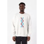 Bordo Mavi Dna Beyaz Erkek 2İp Sweatshirt