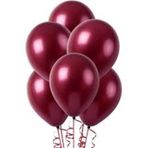 Bordo Metalik Balon 10 Adet