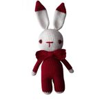 Bordo Miniş Tavşan Uyku Arkadaşı Amigurumi Organik Oyuncak