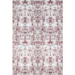 Bordo Modern Modern Geometrik Etnik Eskitme Desenli Boho Makinada Yıkanabilir Hafif Hav Toz Vermez Leke Tutmaz Kaymaz Taban Dijital Makine Baskı Halı Oturma Odası Salon Yolluk Koridor Mutfak Halısı
