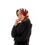 Bordo Nilsu Desen Twill İpek Eşarp
