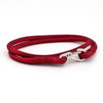 BORDO PARACORD METAL KANCA İKİ SIRA SARMA ERKEK BİLEKLİK M011M