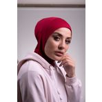 Bordo Pratik Hazır Geçmeli Bone Viskon Kumaş Hijab Spor 2106_16