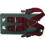 Bordo Renkli 4 Klipsli Pantolon Askısı