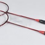 Bordo Renkli Badminton Raket Seti (2 Raket 1 Topu)