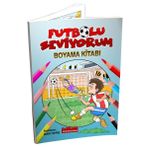Bordo Ressam Futbolu Seviyorum Boyama Kitabı