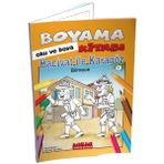 Bordo Ressam Hacivat Ile Karagöz Bilmece Bildirmece Boyama Kitabı