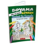Bordo Ressam Hacivat İle Karagöz - Karagözden Şiirler Hikayeli Boyama Kitabı
