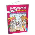 Bordo Ressam Hacivat Ile Karagöz Neşeli Bilgiler Hikayeli Boyama Kitabı - Oku Ve Boya 6+ Yaş